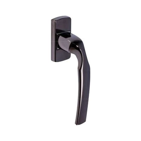 Set de Poignée de Fenêtre sur Bloc Platine - Indexage à 90° - Entraxe 43 mm - Fixation Invisible, Vis Comprises - Matériau Aluminium Résistant - Finition Diamant Noir