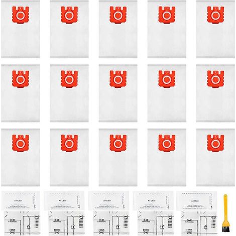 Packung mit 26 3D Airclean FJM Staubsaugerbeuteln, kompatibel mit Miele FJM Staubsaugern (Modelle C1, C2 und S241). (1/5)