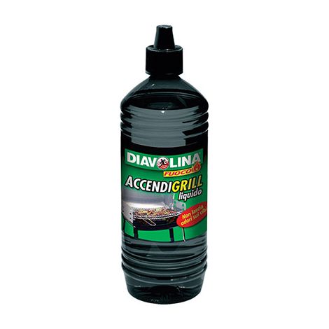 ACCENDIFUOCO LIQUIDO DIAVOLINA FUOCO - LT 1 UTILIZZO EX ART  11 DM 17/05/1995 N. 322- 12 pezzi