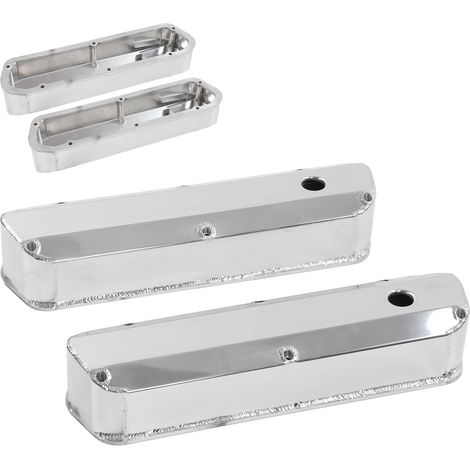 Culasse en aluminium soudé poli - boulons longs pour Small Block Ford SBF 289 302 351W (75016) (surdimensionnée) (surpoids) (1/5)
