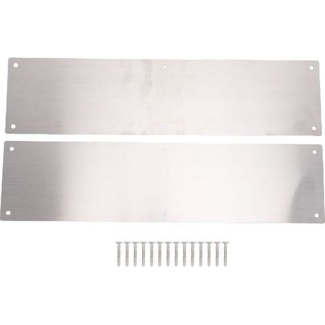 1 paire de plaques de coup de pied de porte, fond en acier inoxydable pour décoration intérieure et extérieure (1/5)