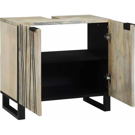 Meuble de Lavabo de Salle de Bain Blanc 62 x 33 x 58 cm CFW136098 (1/5)