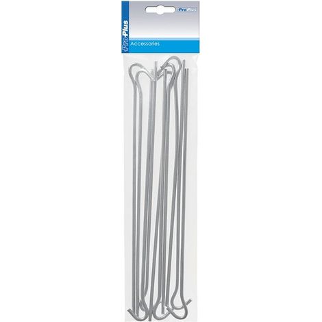 Piquet de tente 30cm en métal avec oeil ouvert 10 pièces en poly-sac (1/5)
