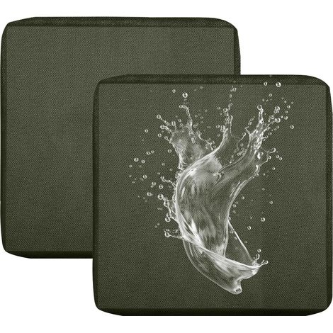 Waterproof Outdoor Sofa Cushion Cover for Garden Furniture, Seat Cover with Zipper, Removable for Indoor and Outdoor Use, Terrace (Dark Grey, 60x60cm (2 pcs)) (1/5)