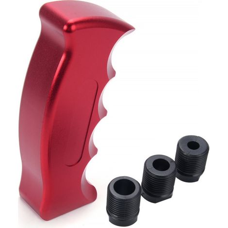 Car modification accessories - knife handle, gear shift head, aluminum alloy personalized gear shift knob, gear change head - red (1/4)