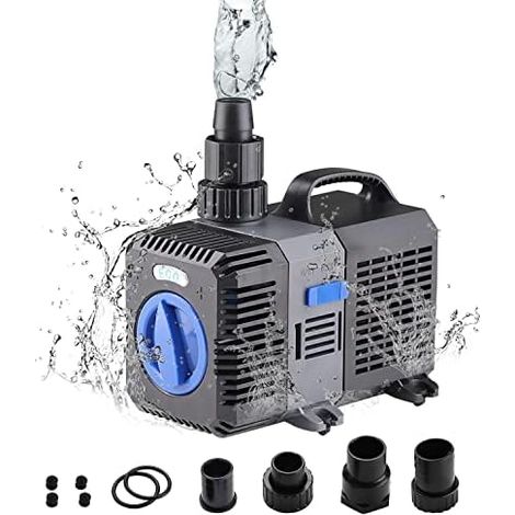 Super ECO Outdoor Pond Pump, Filtration Pump, Low Consumption, Oase Fish Pond Pump, Stream Pump, with Ceramic Shaft, Adjustable Fountain Pump, Waterfall 7000L/H 50W (1/5)