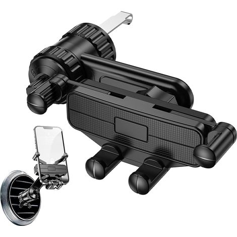 Support de téléphone portable pour grille d'aération de voiture, maintien ferme - Accessoire intérieur de voiture - Clip de fixation pour téléphone portable - Pour voyage, road trip (1/5)