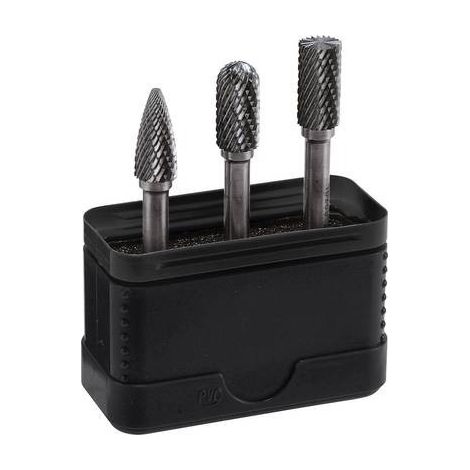 Alpen 776000003100 Frässtiftset Hartmetall 3 pezzi Diametro albero 6 mm Materiale Carburo di tungsteno colore Grigio (1/2)