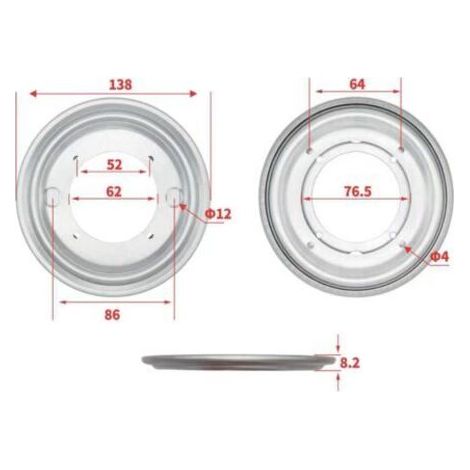 NALOOKAMIC  Lot de 2 plaques pivotantes rondes de 13.8 cm (5,5 pouces), base pivotante argentée, base de plateau tournant pour table pivotante, plateau, cuisine