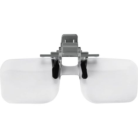 Loupe de Lunettes à Clip Lunettes de Lecture à Clipser 2X Loupe à Pince Loupe à Grossissement Leger Loupe à Clip Portable pour Lecture Livres Scientifiques Journaux (1/4)
