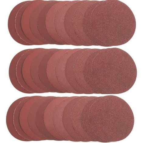 Disques de ponçage 100 mm - Support auto-agrippant, papier de verre rond, lot de 100 disques de ponçage - Grain 150 pour ponceuses orbitales (1/4)