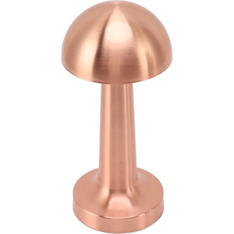 Lampe de Table, Lampe de Bureau Rechargeable en Forme de Champignon en Métal avec Contrôle Tactile, 3 Modes D'éclairage en Continu Veilleuse Art Déco avec Base Antidérapante