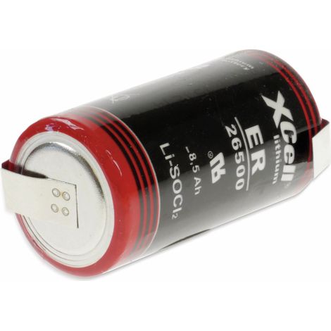 Batterie lithium KRAFTMAX LS26500, C, avec languettes de soudure en Z, 3,6 V, 9000 mAh