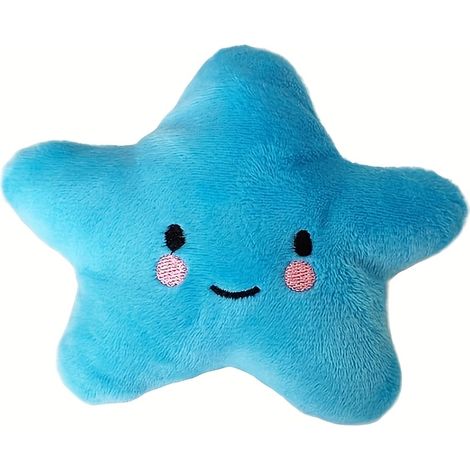 Jouet pour animaux de compagnie en forme d'étoile multicolore, peluche couineuse pour chien, jouet couineur pour animaux de compagnie1 pièce bleue (1/5)