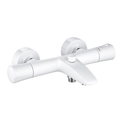 mitigeur thermostatique bain-douche chromée/blanc