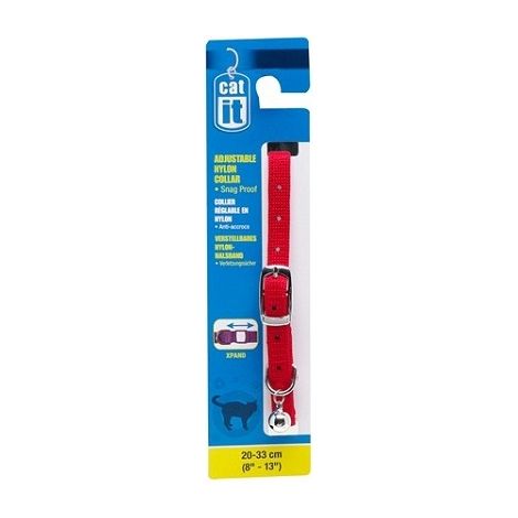 Fibbia d'argento con colletto Catit, elМЩstic, rosso