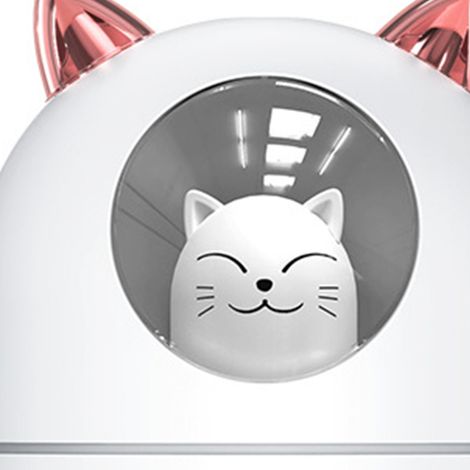 Tragbarer USB-Luftbefeuchter für Haustiere, leises Mini-Geschenk mit Nachtlicht und ätherischem Öl-Diffusor, ideal für Zuhause oder Schlafzimmer (weiß). (1/5)