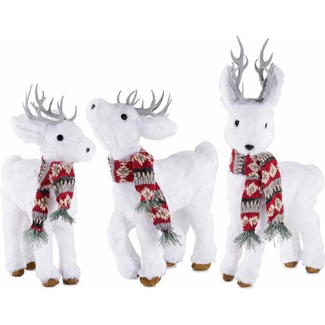 Set 3 Renne Natalizie in Peluche - Decorazione per Casa, Vetrine, Negozi (1/2)