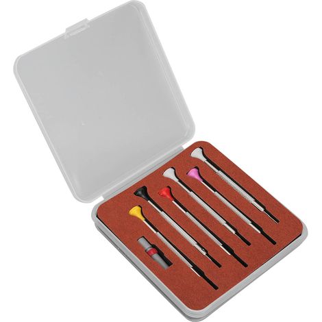 Jeu de 6 tournevis de réparation de montres à fente croisée, poignée antidérapante, en acier rapide, largement utilisé