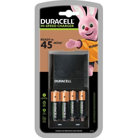 Duracell ultra-schnellladegerät mit 2 aa/aaa-batterien - cef27