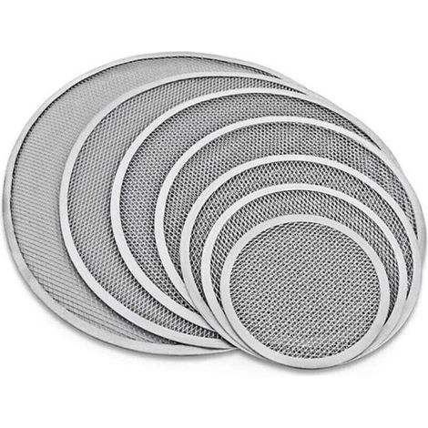 Plaque à pizza antiadhésive Ulisem 10" avec grille en aluminium, trous et bord sans couture (1/4)