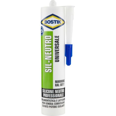 Cartuccia silicone Sil-Neutro universale Bostik varie colorazioni 300ml - Marrone (1/5)