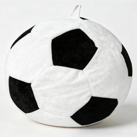 Poltrona pouf a forma di pallone da calcio bianco e nero HOMVRA (1/5)