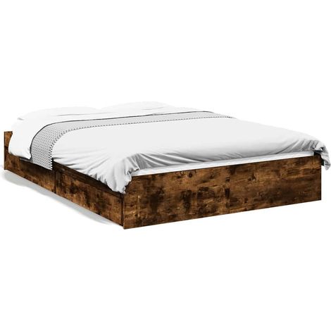Maison Exclusive - Cama con cajones madera de ingeniería roble ah (1/5)