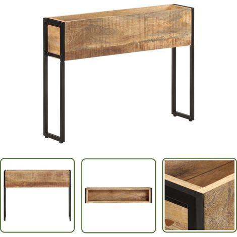 Jardinière 90x20x68 cm Bois de manguier brut (1/5)