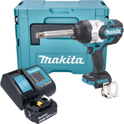 Atornillador de impacto a batería Makita DTW 1005 SM1J 18 V 1360 Nm 3/4" sin escobillas + 1 batería de 4,0 Ah + cargador + Makpac