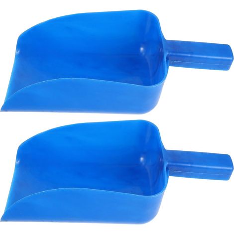 Pelle à Nourriture pour Animaux Épaissie 2 Pièces Grosse Capacité 2pcs Bleu Carrée Pelle Utilitaire pour Alimentation Bétail Jardin Ferme Élevage (1/5)