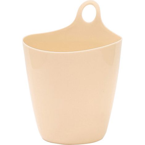 Poubelle suspendue Mini seau de rangement en plastique multifonctionnel permettant de gagner de l'espace pour les dortoirs de bureau Beige (1/5)