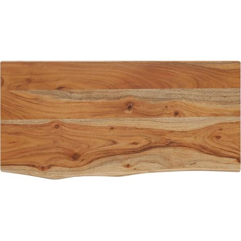 Étagère murale rectangulaire massif acacia bordure assortie