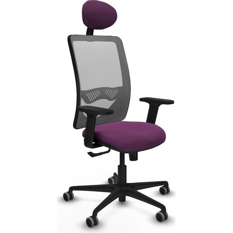 Silla de oficina piqueras y crespo Zulema gris violeta ajustable (1/2)