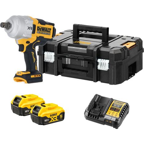 Dewalt DCF964P2T 18V XR Brushless 3/4 Hog Ring Premium High Torque Impact Wrench Kit - 2x 5Ah Batteries, Charger & TSTAK II Case