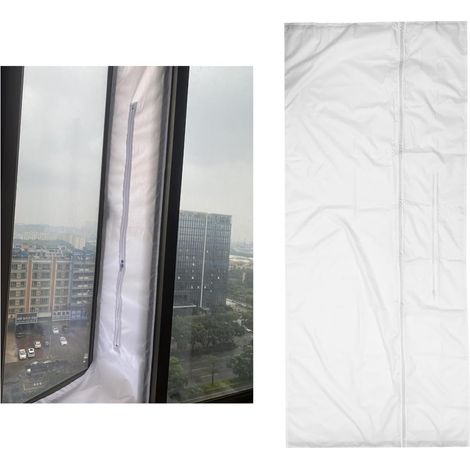 Joint de Porte pour Climatiseur Mobile en Tissu Blanc, Facile à Installer et Démonter, pour Portes Coulissantes et Usage Intérieur (1/5)