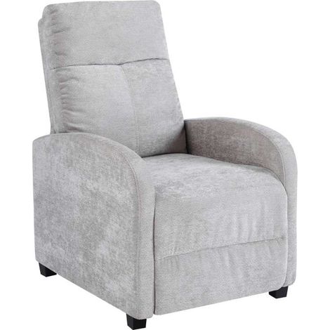 Poltrona Reclinabile in Velluto Grigio 80x66x95 cm - Polly Domo Mea (1/5)