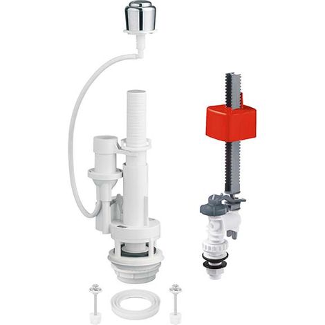 Meccanismo scarico wc singolo Pneumatico per vaso MONOBLOCCO + Galleggiante BASSO - CR (1/3)