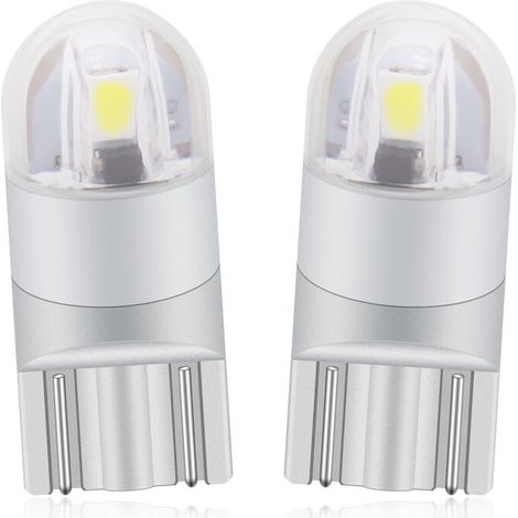 Ampoule T10 W5W LED 12V 6000K – Lumière blanche 150 lumens – Angle d'émission 280° – Pour feux de gabarit et veilleuses (1/5)