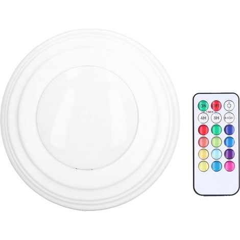 Lampe LED Puck Colorée Dimmable RGBW avec Commande - Éclairage Cabinet et Placard - Installation Facile sans Fil - 6 LED