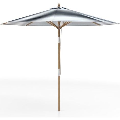COSTWAY Ombrellone da Giardino 280 cm, Ombrellone Inclinazione Regolabile a 30°,8 Stecche,Blu