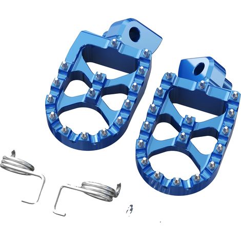Reposapiés para motocicleta, diseño antideslizante, construcción duradera, color azul. (1/2)
