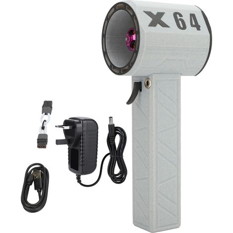 Ventilateur à jet électrique, réglage continu de la vitesse, 11 pales, conduit de 64 mm, turbine de soufflage d'air portable pour le nettoyage de la neige, blanc et noir (1/5)