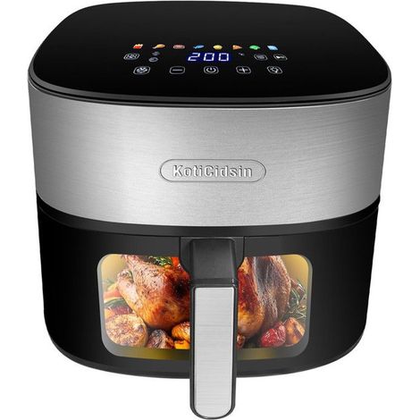 Friteuse Sans Huile 9L KotiCidsin friteuse à air 2000W, Écran Tactile, 8 Programmes Prédéfinis, Fenêtre Visuelle, Pour 8 Personnes (1/5)