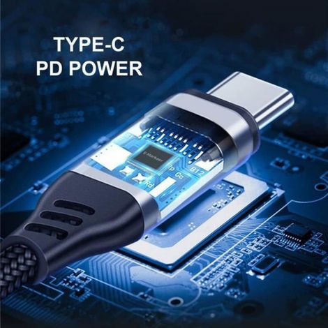 Adaptateur USB-C vers HDMI VGA - 4K 60 Hz - Double Port USB 3.0 - Pour Ordinateur Portable - 1 Pièce (1/5)