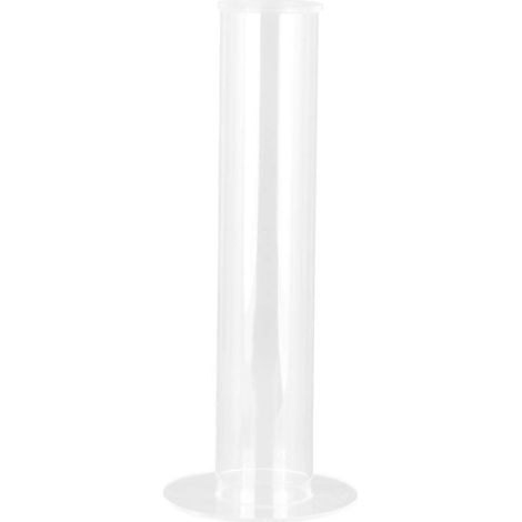 Présentoir cylindrique transparent pour ranger les couvre-chefs et les bandeaux. (1/4)