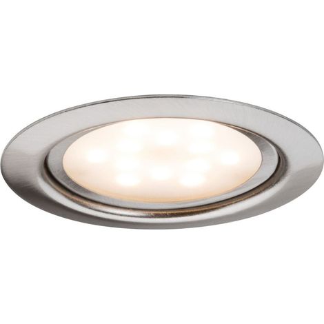 Paulmann 93553 Micro Line LED-Einbauleuchte 3er Set LED LED fest eingebaut 4.5 W Eisen (gebürstet) (1/3)