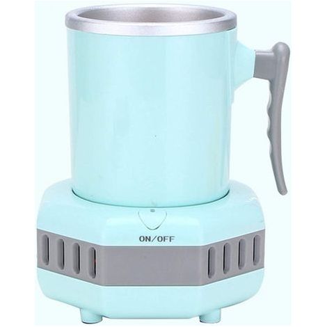 Mini Máquina de Hielo con Refrigeración, Pequeña Máquina de Hielo Portátil, Hielo Rápido en 15 Minutos para Fiestas en Casa, Camping y Coches (Azul) (1/5)