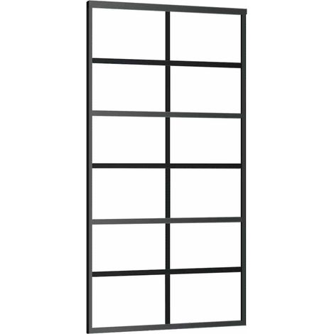 Maison Exclusive - Schiebetür ESG-Glas und Aluminium 102x205 cm S