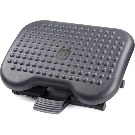 Black table footrest, 4533.517 cm, one-piece, non-slip, height-adjustable, ergonomic footrest with tilt angle. (1/5)